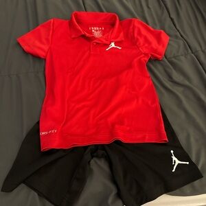 Jordan Red Kids Polo Shirt